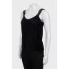 Velor top with ribbed print