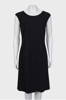 Black wool and cashmere dress