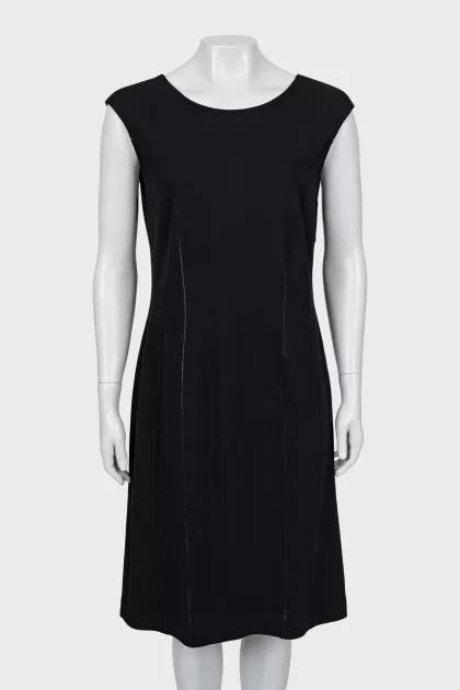 Black wool and cashmere dress