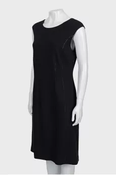 Black wool and cashmere dress