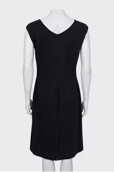 Black wool and cashmere dress