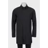 Men's black raincoat