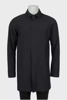 Men's black raincoat