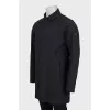 Men's black raincoat