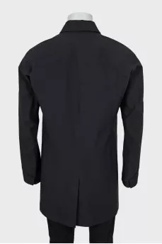 Men's black raincoat