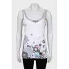 Abstract print fitted tank