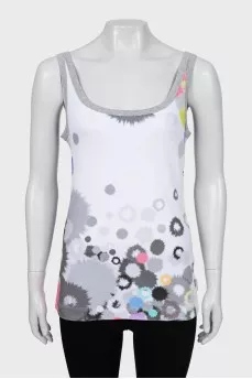 Abstract print fitted tank