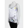 Abstract print fitted tank