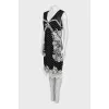 Bodycon dress with lace inserts
