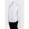 Fitted shirt with frills