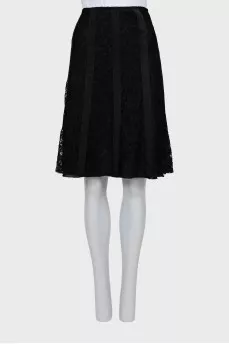 Black guipure skirt