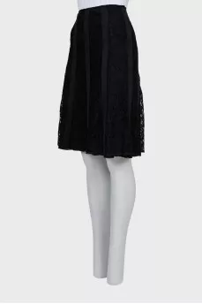 Black guipure skirt