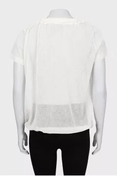 Translucent blouse with a pattern
