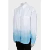 Oversized shirt with gradient print
