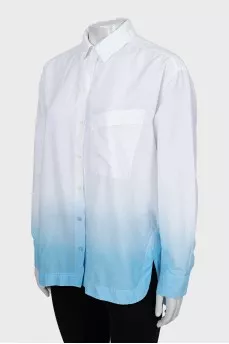 Oversized shirt with gradient print