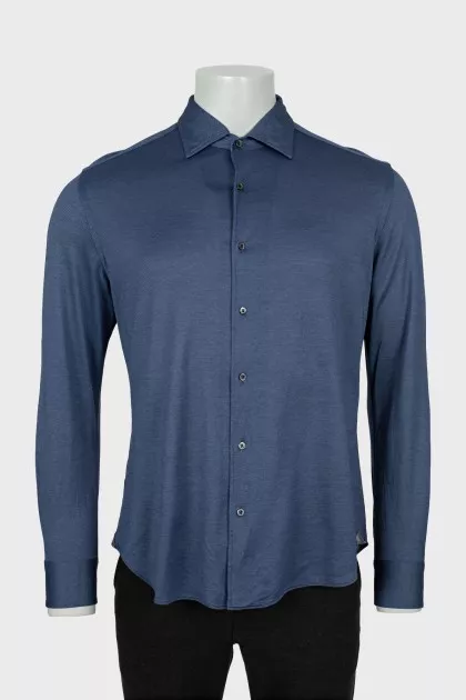 Men's blue fitted shirt