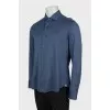 Men's blue fitted shirt