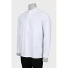 Men's white loose-fitting shirt
