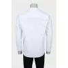 Men's white loose-fitting shirt