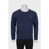 Men's blue long sleeve with embroidered logo