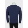 Men's blue long sleeve with embroidered logo