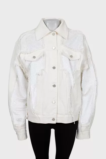 White denim jacket