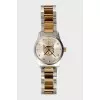 Wristwatch with gold and silver