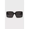 Black rectangular sunglasses