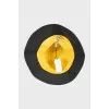 Two-tone panama hat with tag