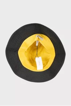 Two-tone panama hat with tag