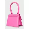 Leather mini bag with tag