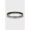 Silver bracelet with geometric pattern