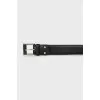 Men's leather belt with tag