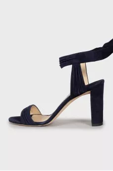 Blue tie sandals