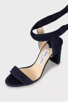 Blue tie sandals