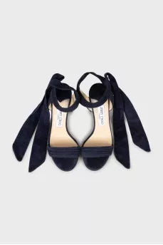 Blue tie sandals