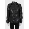 Quilted jacket embroidered with sequins