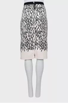 Printed fitted skirt