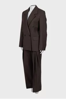 Wool suit with palazzo pants
