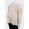 Printed loose-fitting blouse