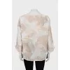Printed loose-fitting blouse