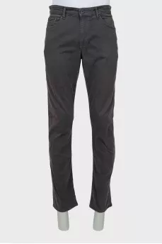 Men's gray straight jeans