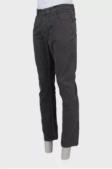 Men's gray straight jeans