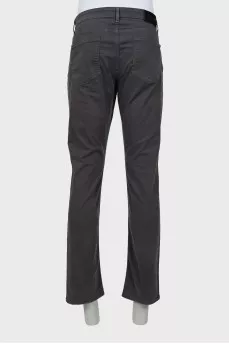 Men's gray straight jeans