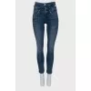 Blue high-waisted skinny jeans