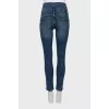 Blue high-waisted skinny jeans