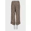 Animal print cropped trousers