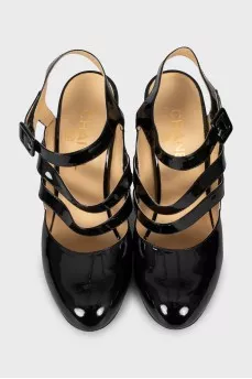 Leather slip-on sandals