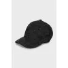 Black guipure cap