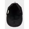 Black guipure cap